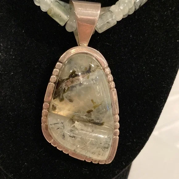 Sterling Green Quartz Necklace